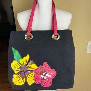 NWOT Signature Collection Tote Bag Canvas Flowers